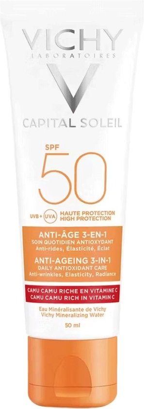 Vichy Capital Soleil SPF50 3-in-1 Anti-Aging Antioxidant Face Cream - 50ml