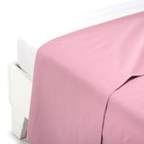 Caleffi - Bedlaken, effen, 100% katoen, voor tweepersoonsbed, roze