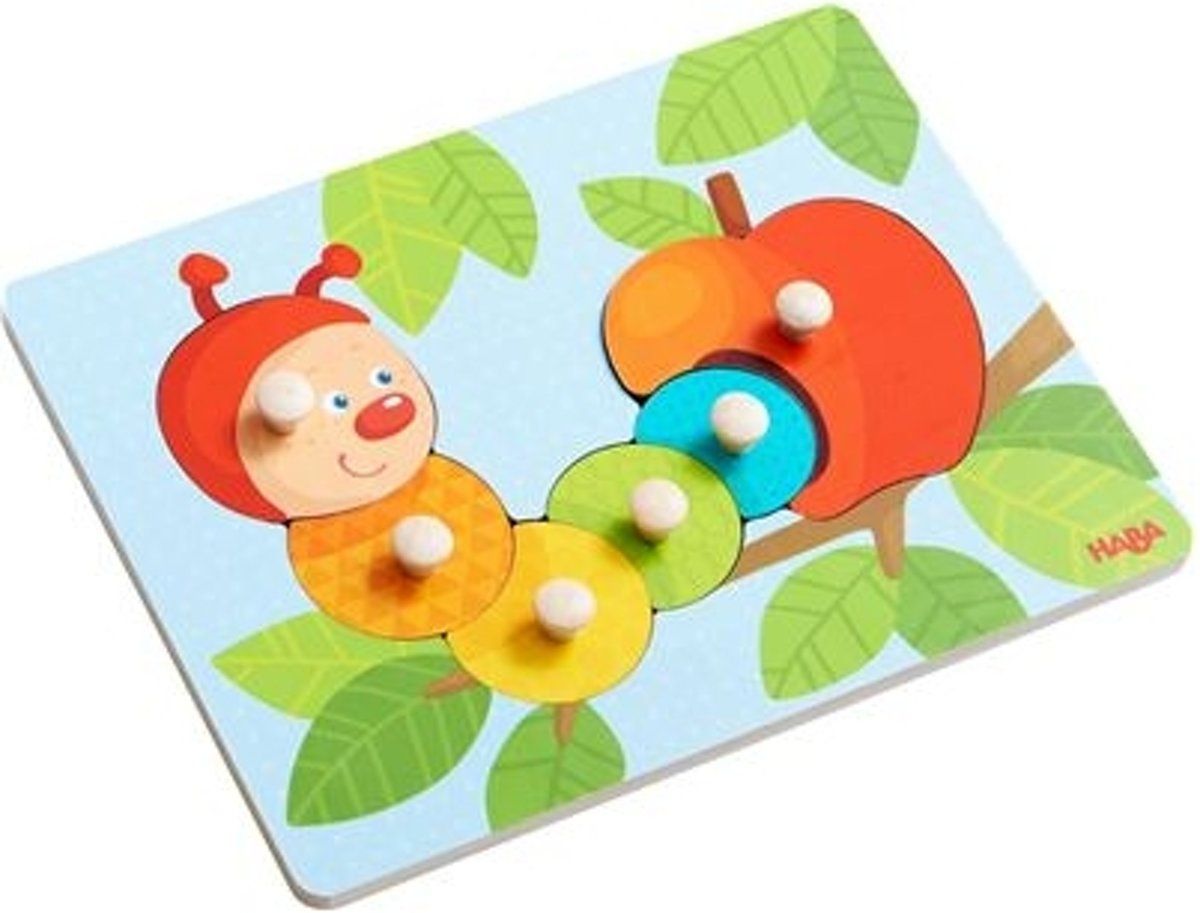 Haba - Inlegpuzzel - Rups Mina - 4010168230054