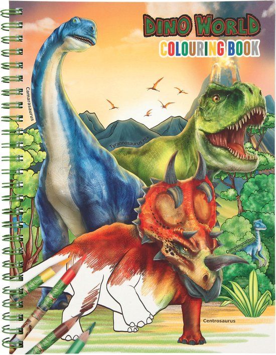 Depesche Dino World kleurboek met kleurpotloden - Multicolor - EAN: 4010070600600