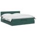 vidaXL Ottoman bed met matras Donkergroen 140 x 190 cm Fluweel