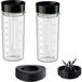 Braun Smoothie2Go Set BRSK002 Blender, accessoireset voor smoothies en dranken, compatibel met de PowerBlend 9, BPA-vrij, vaatwasmachinebestendig, zwart