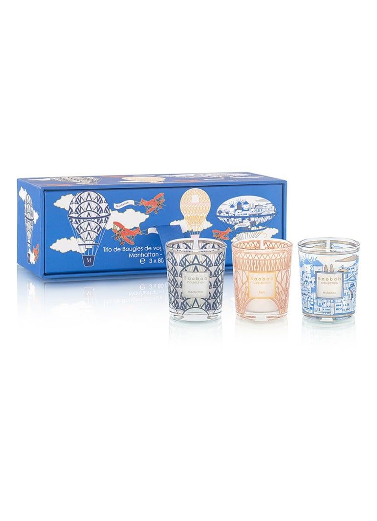 Baobab Collection Trio Travel Geurkaarsen Set Van 3