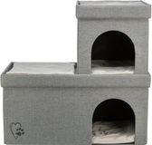 Trixie Kattenmand Kimy Soft - Twee Verdiepingen - Lichtgrijs - 76x37x72 cm