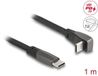 Delock USB 2.0 Flat Ribbon Cable USB Type-C™ male to USB Type-C™ male angled PD 3.0 60 W 1 m black