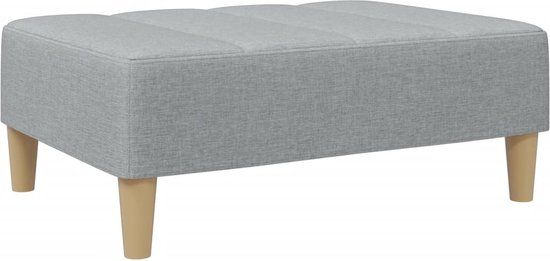 vidaXL Voetenbank 77x55x31 cm stof lichtgrijs