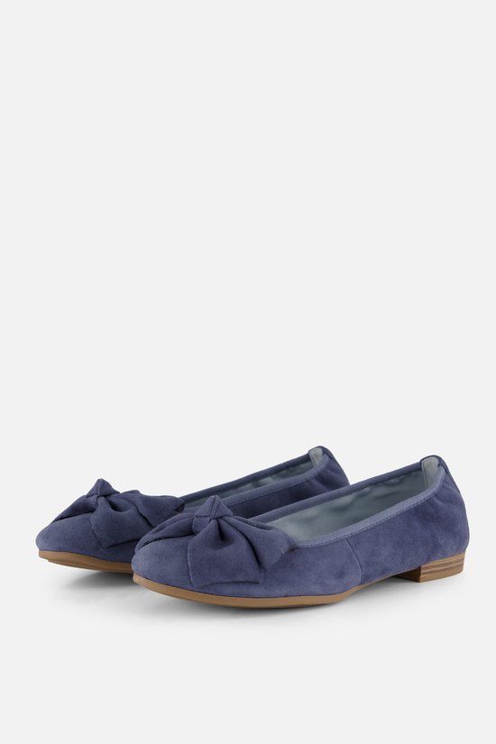 Tamaris Ballerina blauw Leer - Maat 41
