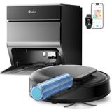 Lefant M5 Max robotstofzuiger met dweilfunctie, 25.000 Pa zuigkracht | Dual anti-tangle, 80 °C rolmop, zelfreiniging, 8 mm dweilhub, intelligente hindernisvermijding, wifi 2,4G/5G