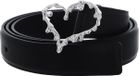 Desigual Leren Riem Accessories Leather Belt W95 Black Zwart