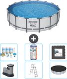 Bestway Rond Steel Pro MAX Zwembad - 488 x 122 cm - Grijs