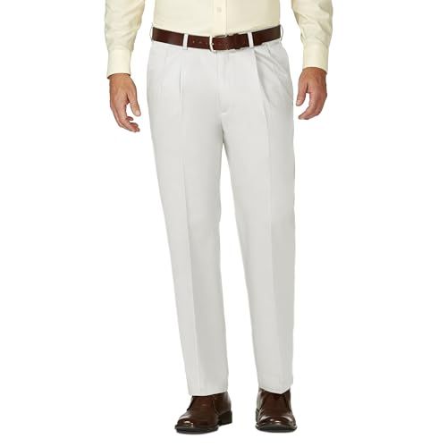 Haggar Kaki heren vrijetijdsbroek - keperstof - geplooid - 40W/29L