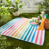 Fusion Carlson Stripe Picknickdeken, 100% soft touch polyester, multi, 135 x 150 cm