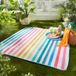Fusion Carlson Stripe Picknickdeken, 100% soft touch polyester, multi, 135 x 150 cm