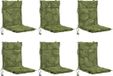 vidaXL 6-delige Hoogrugkussen GEMERT 6 pcs 100% Polyester Bladontwerp