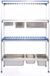 HENDI Aluminium opbergrek voor GN containers – geanodiseerd – polypropyleen planken – 1120x355x1685 mm – draagvermogen 150 kg
