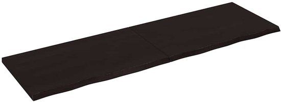 vidaXL - Wandschap - behandeld - massief - eikenhout - donkerbruin