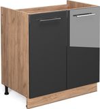 Vicco Fame-Line Wastafelkast – 80 cm, WB Antraciet Antraciet Hoogglans