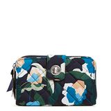 Vera Bradley Turnlock Twill damesportemonnee met RFID-bescherming, ondergedompelde bloemen, eenheidsmaat