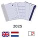 Kalpa 1111-12 hervulbare Personal 6 Ringband Agenda Bloemen van Bloom Zwart 1 week per 2 paginas 2026-2027-2028