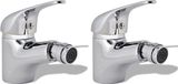 vidaXL Bidetkraan 2 stuks chroom