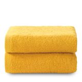 Top Towel Plus Grote badhanddoeken, 2 handdoeken of washandjes, 50 x 100 cm, 100% katoen, goud