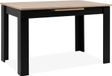 BIRMINGHAM Table à manger, extensible, 125-165 x 75 x 80 cm, chêne / noir