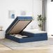 vidaXL Lit plateforme avec matelas 160x200cm tissu bleu
