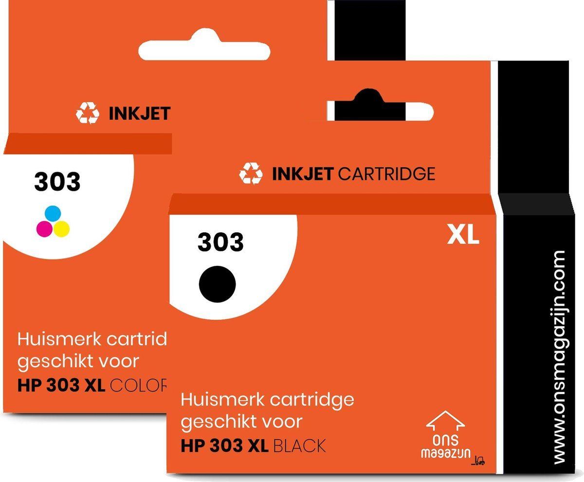 G&G Voordeelset - vervanger voor HP 303 XL Zwart en XL Kleur