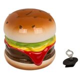 Out of the Blue 78/3923 Spaarvarken Hamburger Design, meerkleurig, 13,6 x 13,6 x 13,6 cm