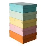 Originele FALKEN Originele PureBox Pastel 5-pack DIN A4 Opbergdoos met Deksel