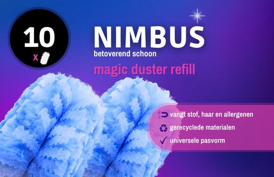 Nimbus Magic Duster Refill - Plumeau - 10 Navullingen - Geschikt voor Swiffer Handvat