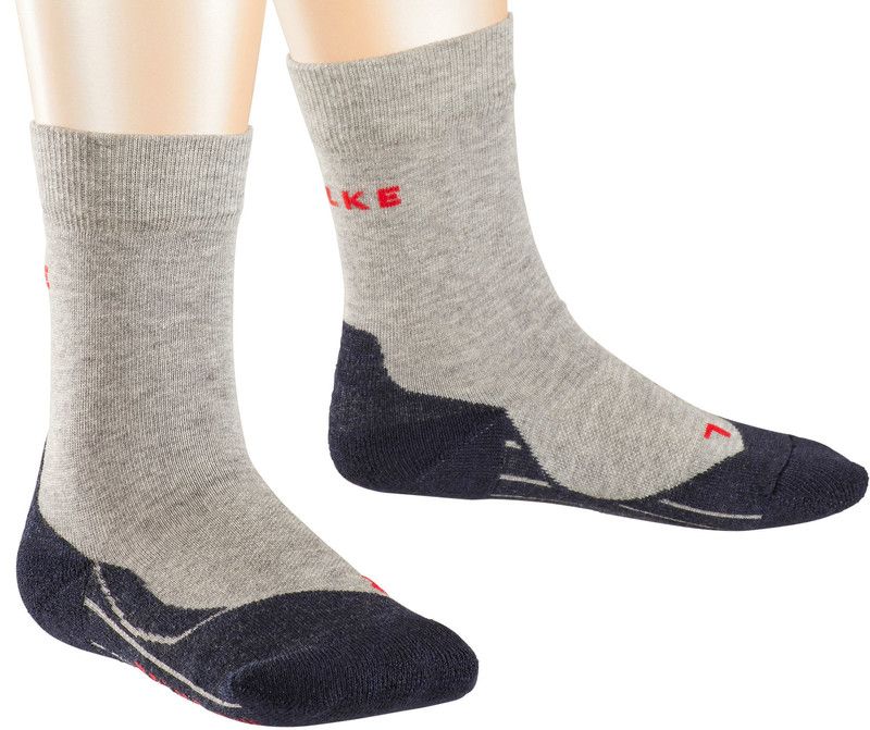 Falke RU4 Hardloopsokken Kinderen grijs/zwart EU 27-30