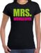 Mrs. wonderful fun t-shirt noir femme XXL