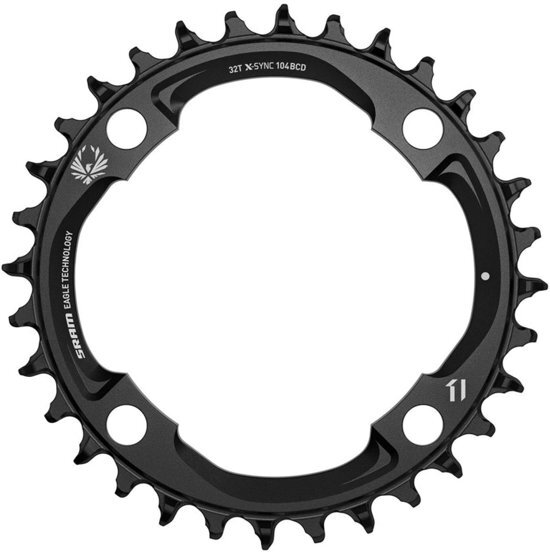 SRAM Tandwiel 38t x-sync 2 eagle steek 104 12 speed zw - ZWART