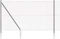 vidaXL Gaashek met grondpennen - 25 x 1,5 m - PVC-Coated Staal - Grijs
