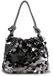 GUESS Holiday Shine Top Handle Pouch Pewter anthracite sac bandoulière sac à main