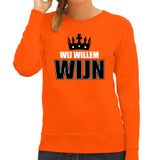 Bellatio Decorations Shoppartners Bv Koningsdag sweater Wij Willem wijn - oranje - dames - S