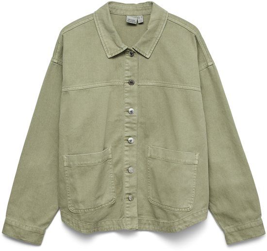 Vero Moda Vmjamie Ls Denim Shacket Mix Ga Noo 10331693 Laurel Wreath/washed Dames Maat - M