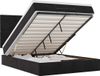 vidaXL Lit coffre avec matelas et LED 140x190cm Velours Noir