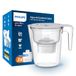 Philips Waterfilterkan + 3 Micro X-Clean vervangende filterpatronen, snelle doorstroming, wit, 2,6 liter, elektronische timer