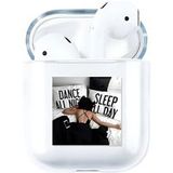 Shieldcase Sleepy Girl Case - housse de protection adaptée pour Airpods Case - étui transparent avec impression - transparent