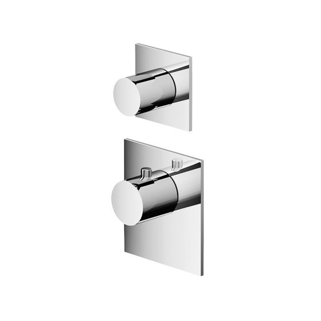 Hotbath Douchekraan Mate High Flow Afbouwdeel Thermostatisch Rond Glans Chroom 2 Greeps
