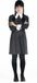 Ciao s.r.l Wednesday Addams Kostuum Dames Verkleedkleding Volwassenen Carnavalskleding Dames Halloween - Officiële licentie - Polyester - Zwart/Wit - 2-Delig Jurk/Pruik - Maat S