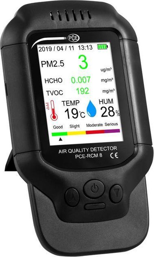 PCE Instruments PCE-RCM 8 - Fijnstofmeter - HCHO - TVOC - temperatuur/luchtvochtigheid