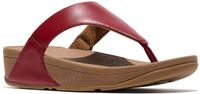 FitFlop Lulu Leather Toepost Dames Slippers - Burnt Berry