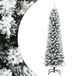 vidaXL Kunstkerstboom met sneeuw smal 150 cm PVC en PE
