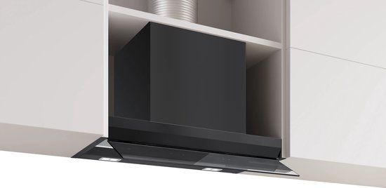 Bosch Serie 6 Geïntegreerde blokdesign schouwkap 60 cm zwart glas, Matzwart