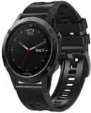 By Qubix Qubix - Leren en siliconen horlogebandje - 26mm Quickfit - Zwart - Geschikt voor Garmin Fenix 8 / 8 Pro (51mm)