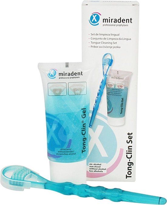 Miradent Tong-clin Set (gel+tongschraper) - 20 ml - Frisse adem