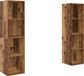 vidaXL Tv-meubelset - 2-delig - Bruin - Bewerkt hout